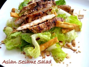 Asian Sesame Salad with Grilled Chicken - Alica's Pepperpot