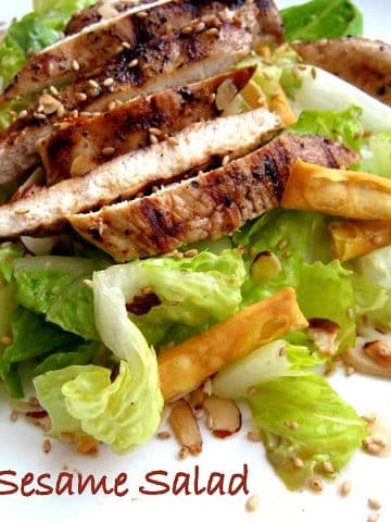 Asian Sesame Salad with Grilled Chicken - Alica's Pepperpot