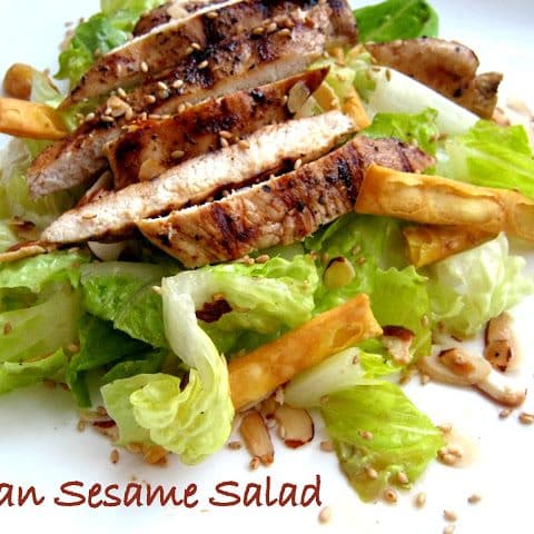 Asian Sesame Salad with Grilled Chicken - Alica's Pepperpot