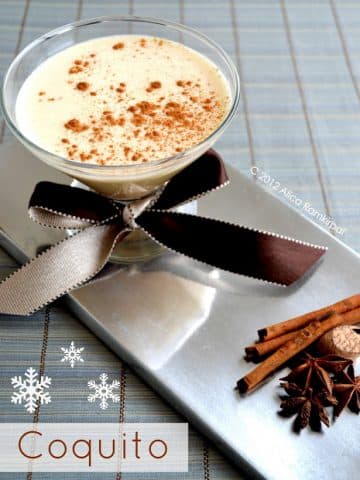 Coquito (Puerto Rican Egg nog)