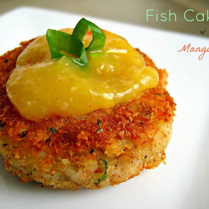 Caribbean fish cake with mango sour