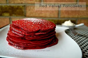 Red velvet pancakes -Alica's Pepperpot