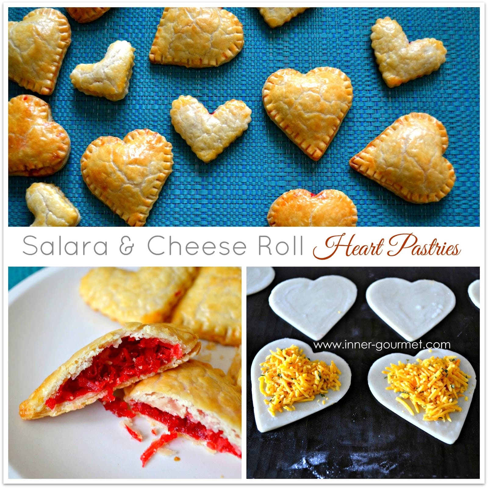 Salara + Cheese Roll Heart Pastries - Alica's Pepper Pot