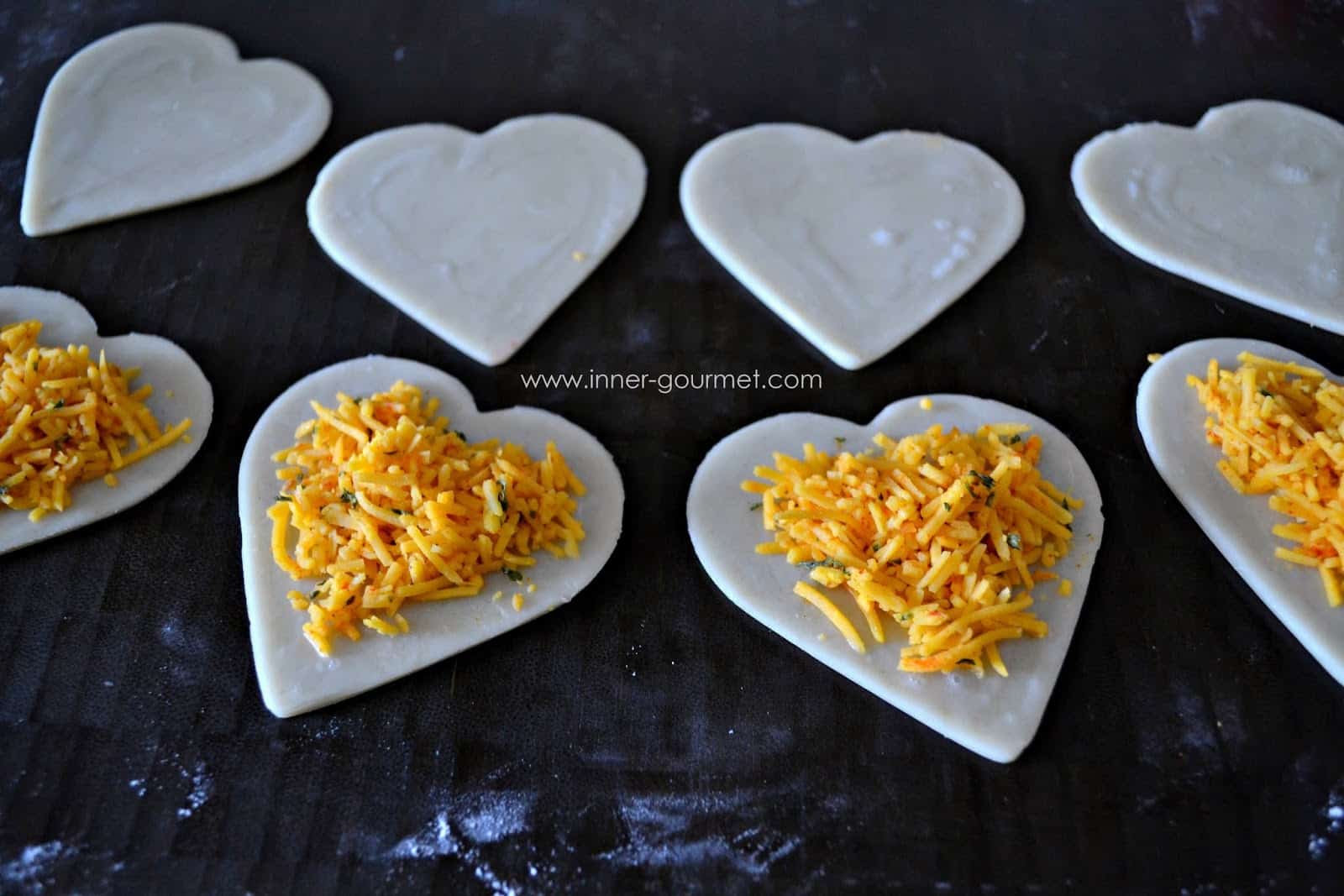 Salara + Cheese Roll Heart Pastries - Alica's Pepper Pot