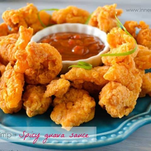 Fried Shrimp + Spicy Guava Sauce - Alica's Pepper Pot