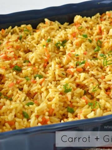 Side Dish: Carrot & Ginger Rice - Alica's Pepper Pot