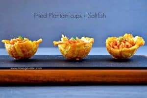 Holiday Appetizer: Fried Plantain Cups + Saltfish Filling - Alica's Pepper Pot