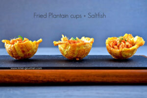 Holiday Appetizer: Fried Plantain cups + Saltfish filling