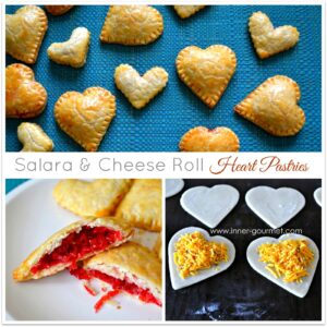 Salara and Cheese Roll Heart Pastries - Alica's Pepper Pot 2