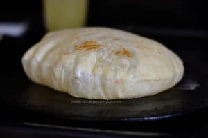 Aloo roti (potato stuffed flatbread)