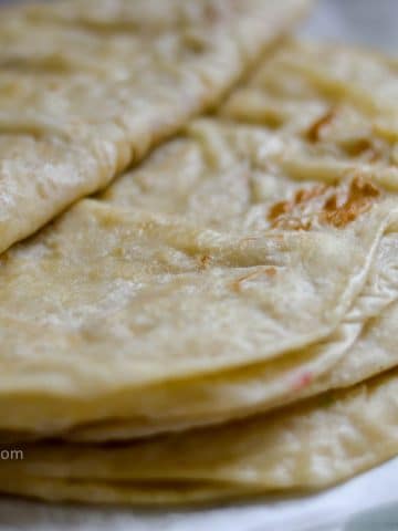 Aloo roti (potato stuffed flatbread)