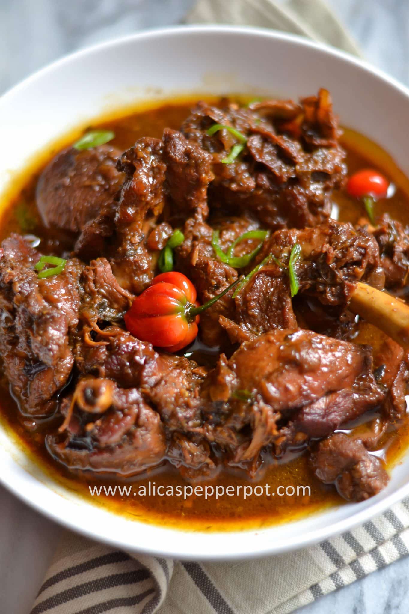 Brown Stew Chicken Alica's Pepperpot