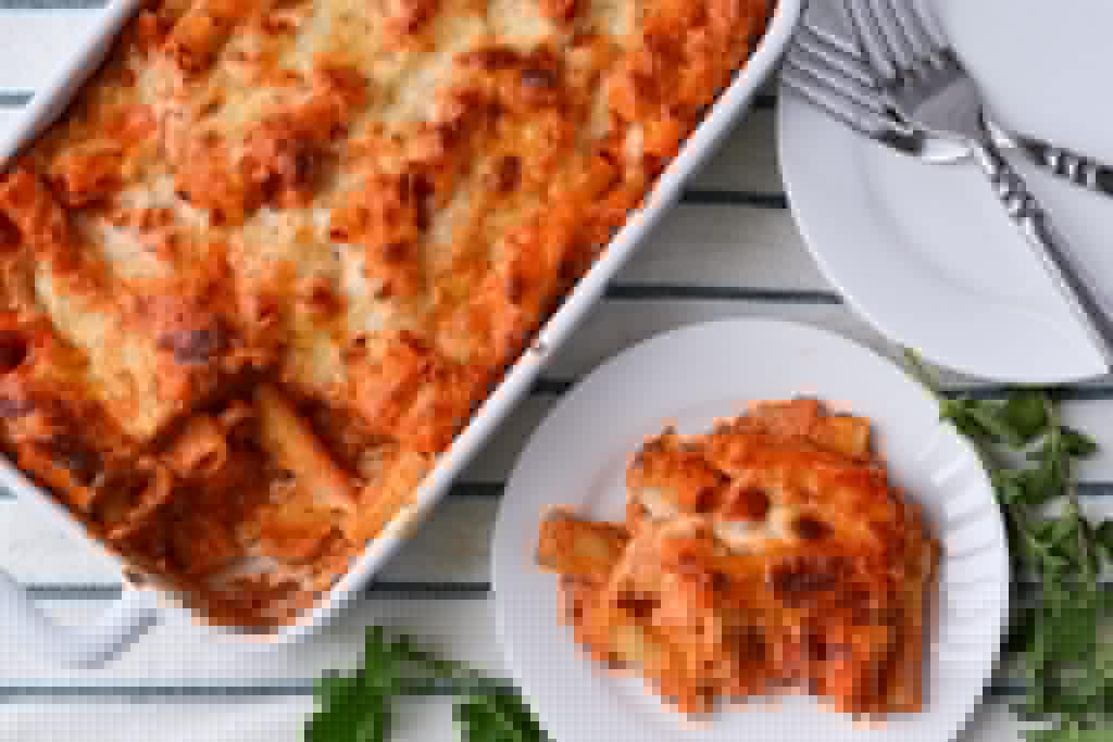 Easy Creamy Baked Ziti - Alica's Pepperpot