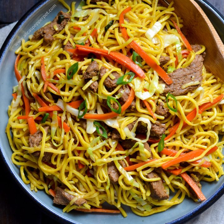 Lamb Chow Mein - Alica's Pepperpot