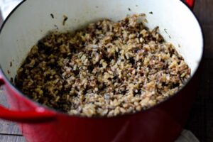 Pumpkin stuffed wild rice - Alicas pepperpot