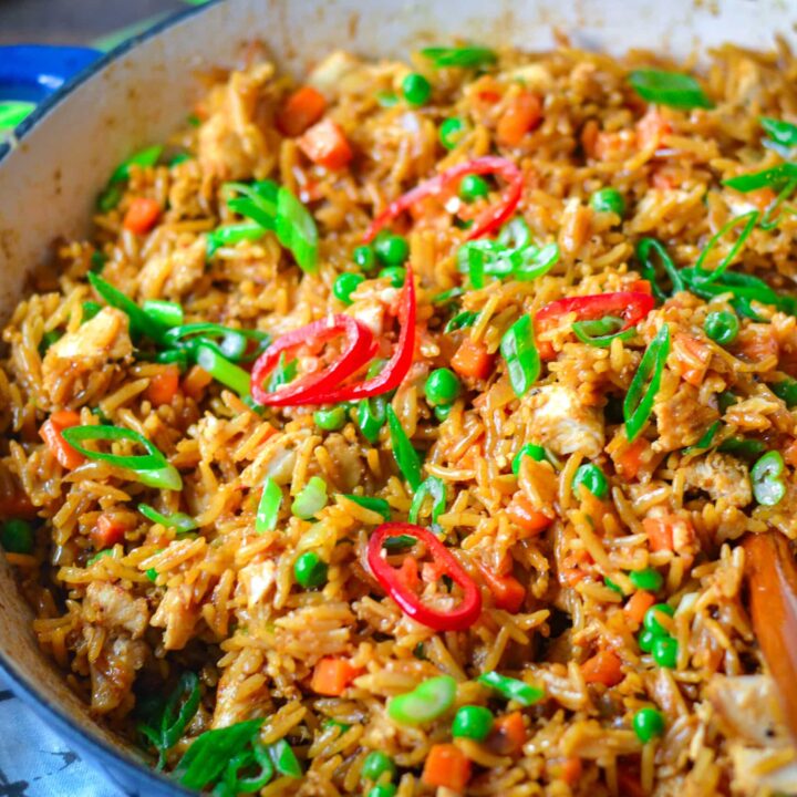 Leftover turkey or chicken fried rice - Alicas pepperpot