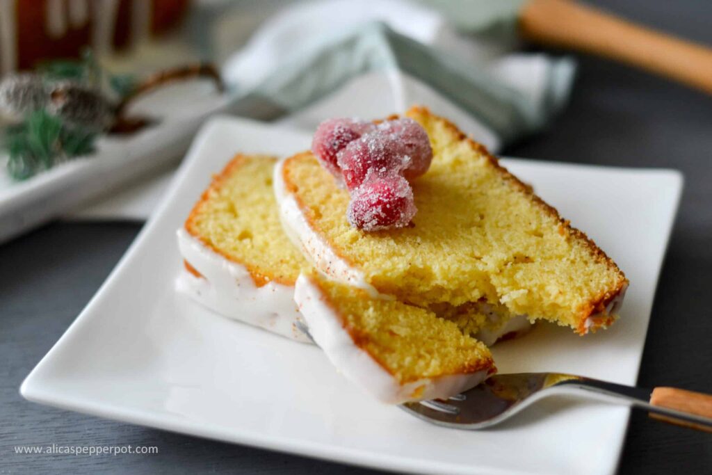 Eggnog Pound Cake - Alica's Pepperpot