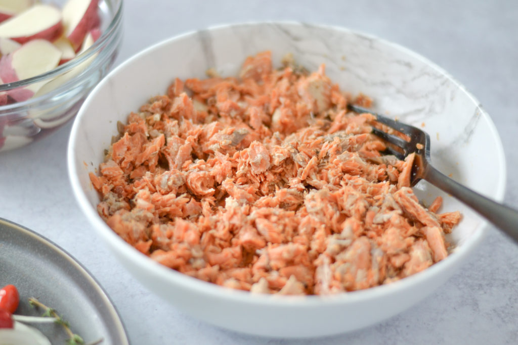 canned salmon with potatoes