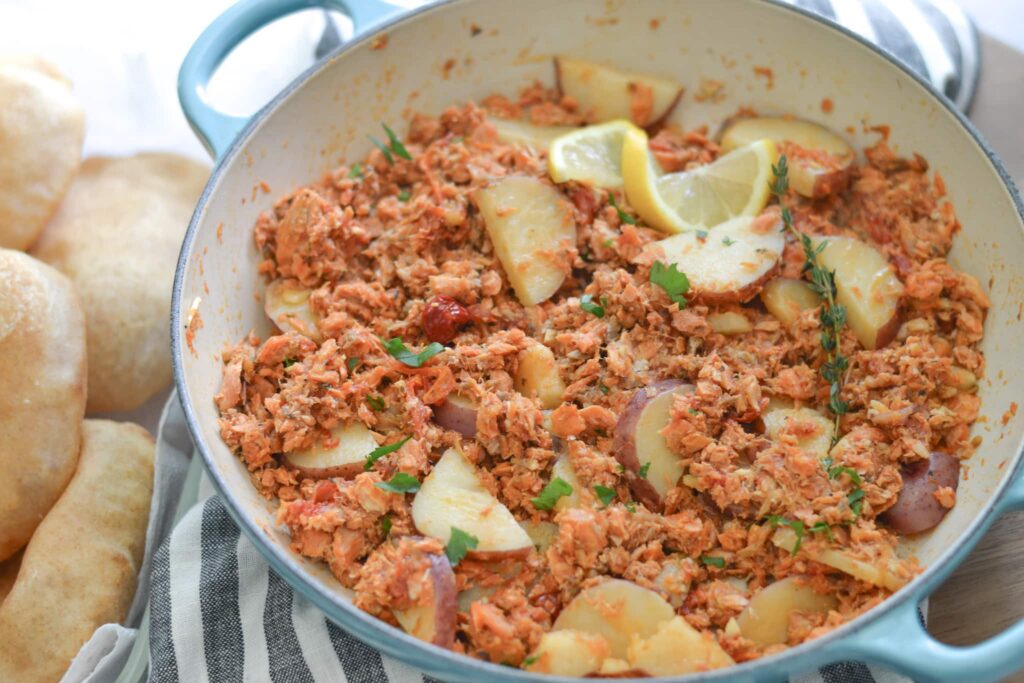 canned salmon with potatoes