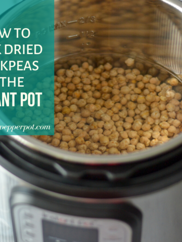 showing how to cook dried chickpeas in the instant pot