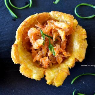 Holiday Appetizer: Fried Plantain Cups + Saltfish Filling