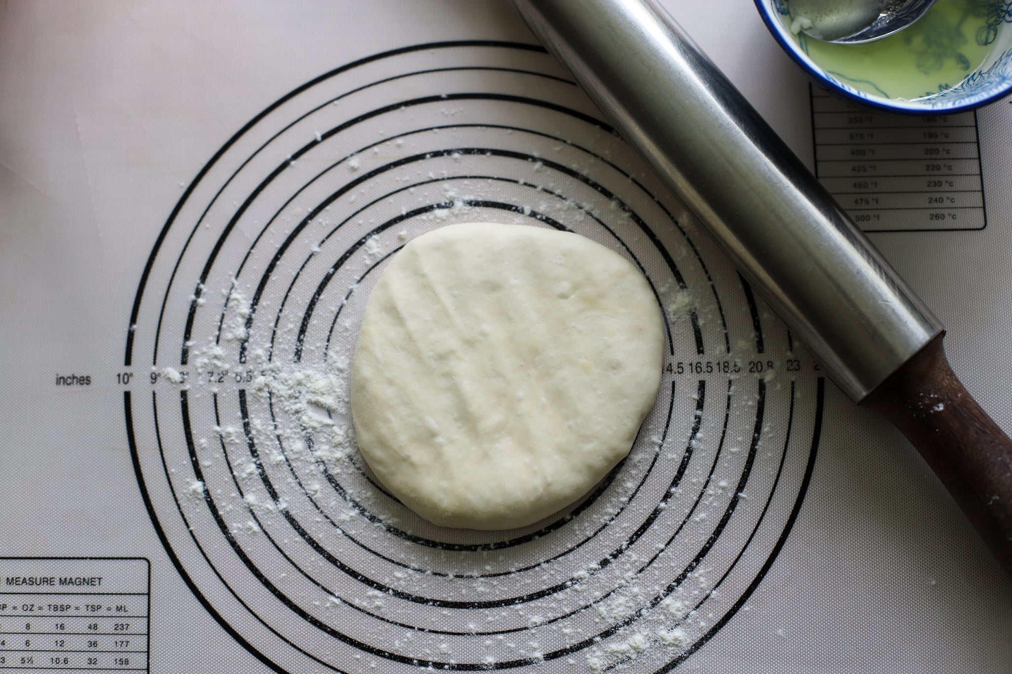 roti dough before being rolled out