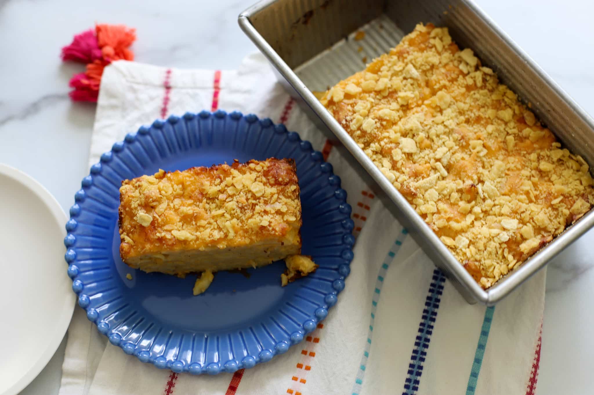 macaroni pie baked golden brown