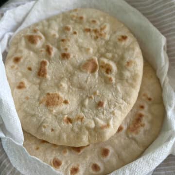 Two sada rotis stacked