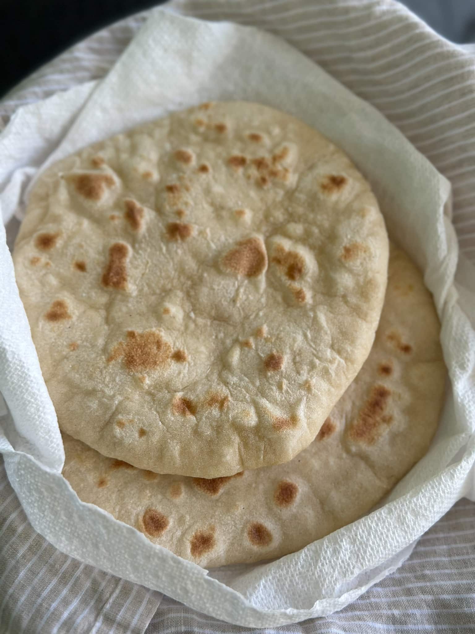 Two sada rotis stacked
