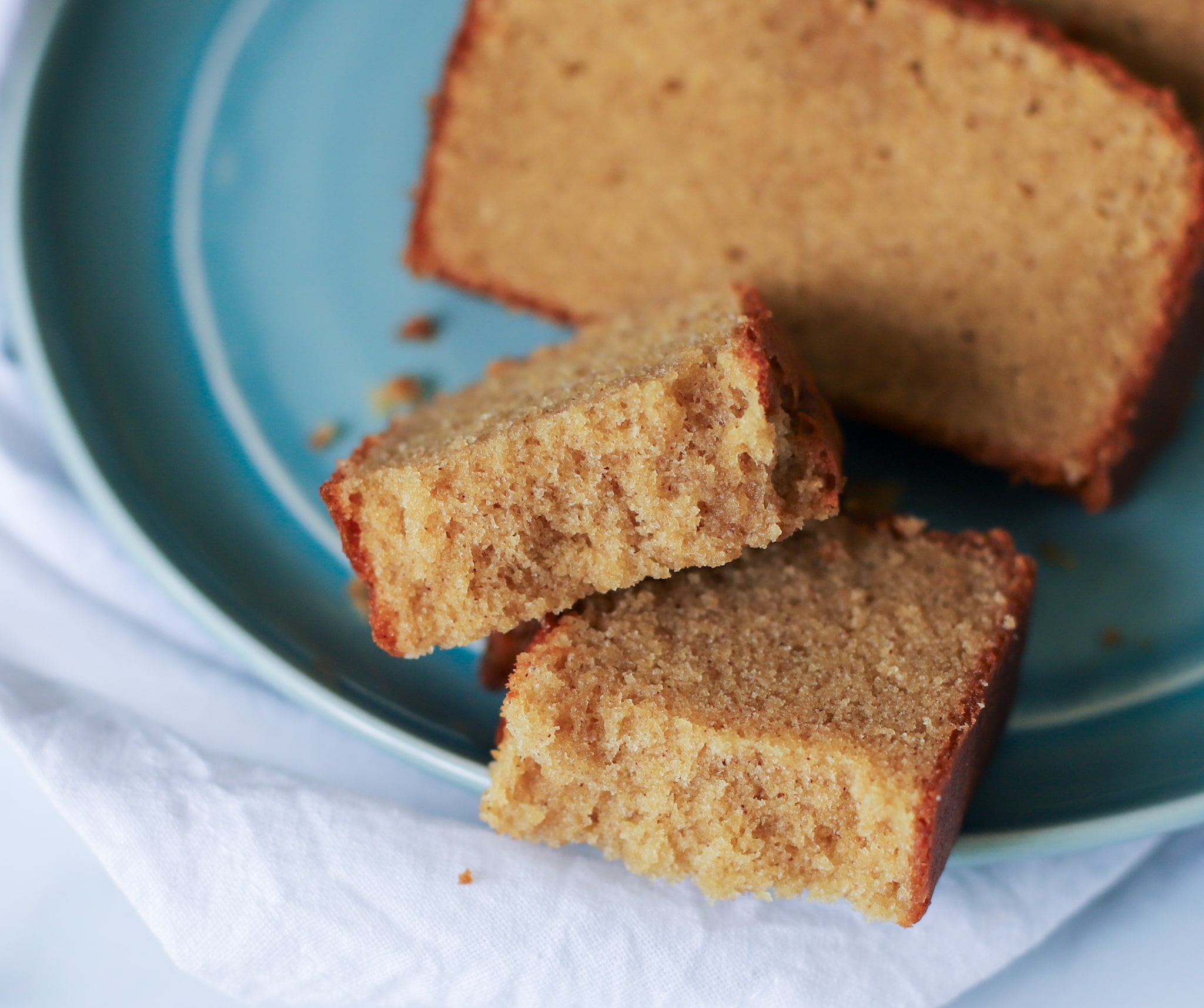 Inside view of sponge cake where you can see the crumb