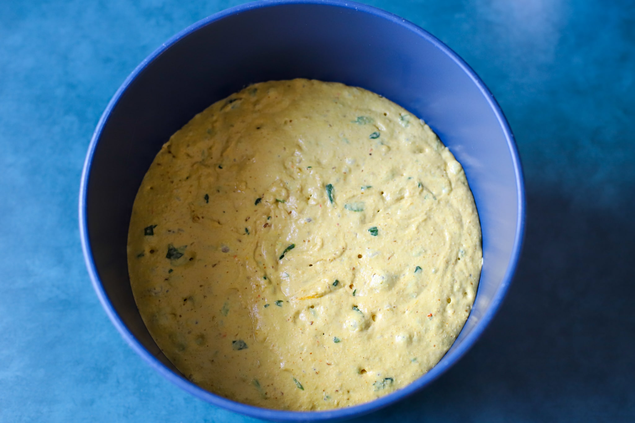 Bara dough after raising